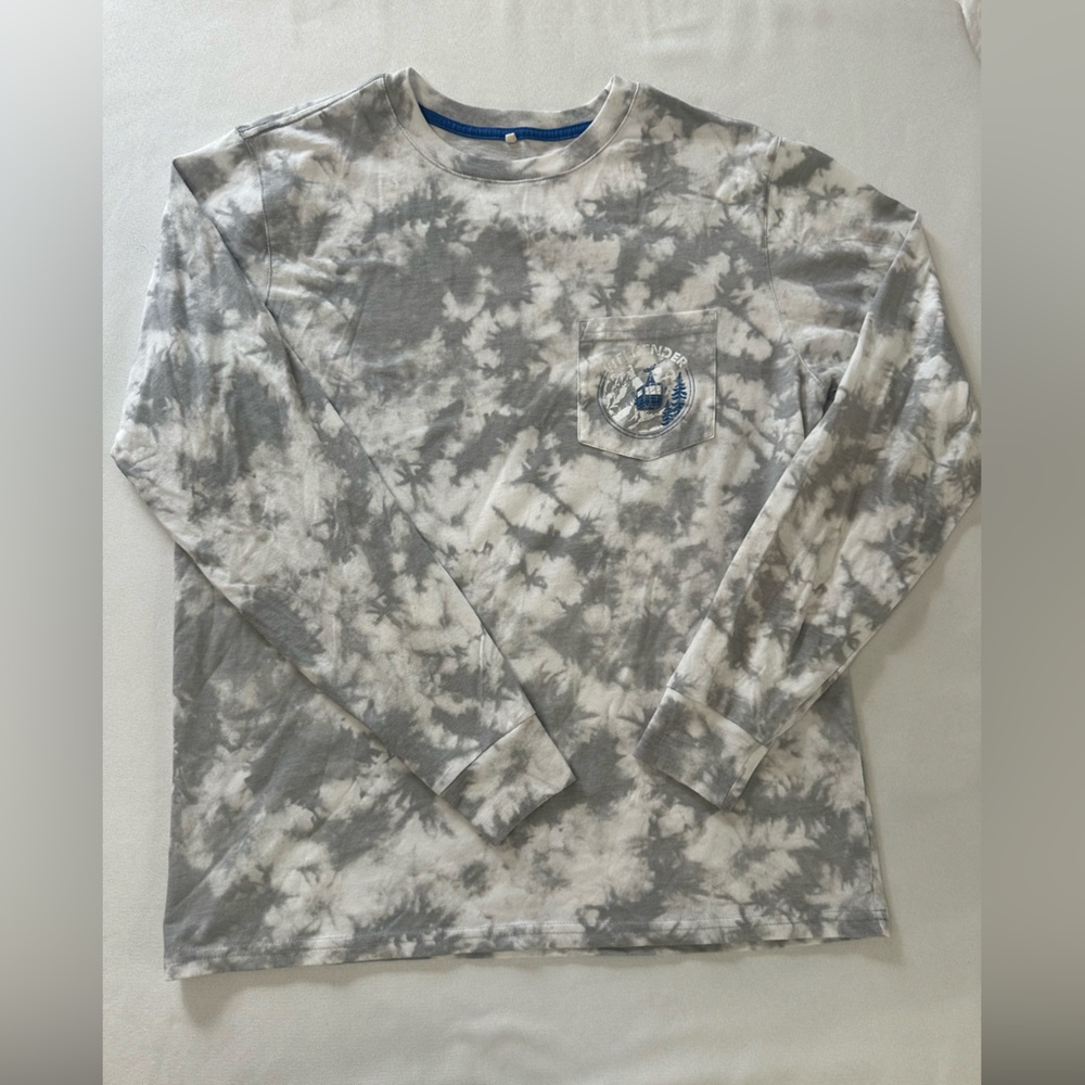 Chubbies Gray Tie-Dye Long Sleeve Tshirt -Large